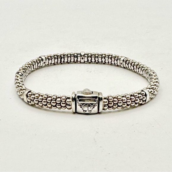 Lagos Sterling 7 Station Caviar Bracelet - Picture 3 of 8